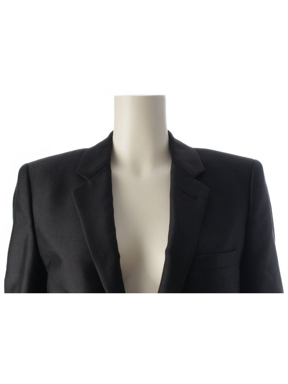 Saint Laurent Edie Era Pea Coat Terra Jacket Black 44 - Picture 5 of 10